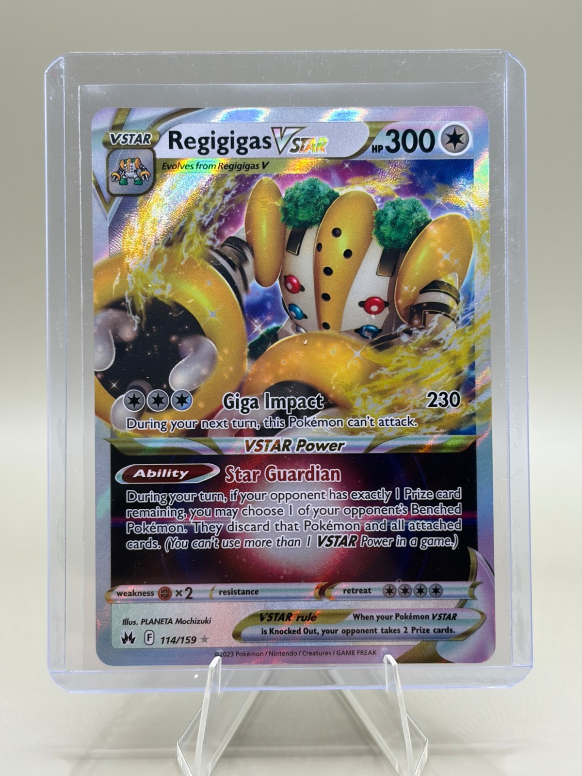 Pokemon Regigigas Vstar NM Crown Zenith 114/159