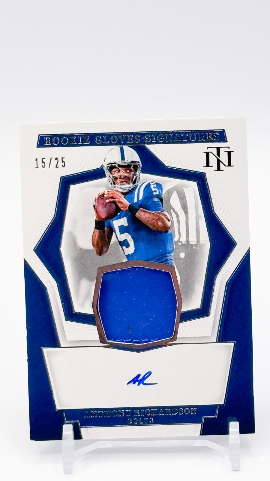 2023 National Treasures Anthony Richardson Rookie Gloves Signatures RPA Auto /25