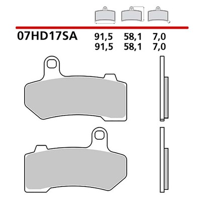 BREMBO FRONT BRAKE PAD KIT MOUNT ON HARLEY D. FLHXS STREET GLIDE SPECIAL 17