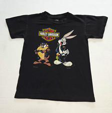 Harley-Davidson Vtg 1993 Looney Tunes Bugs Taz Graphic Shirt, Kids Size M 10-12