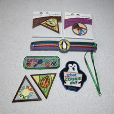New Lot Of 7 Brownie Girl Scout Badges Iron On Patches Variety Mixed