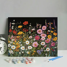 Paint by Numbers Kit for Adults Flower, Wildflowers Adult Paint by Number Kits o