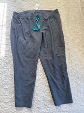 FIGS TECHNICAL COLLECTION L WOMENS SCRUB PANTS VG FIONTECH GRAY ANTIWRINKLE