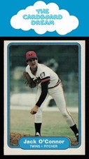 Jack O'Connor 1982 Fleer #557 RC Rookie Minnesota Twins