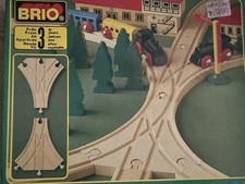 BRIO Vintage Wooden Double Curved Switching Track  #33347