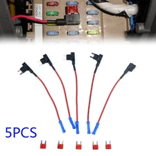 5Pcs Add A Circuit Mini Blade Fuse Splice Holder ATM APM Back Fuses Tap 12V