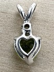 14k Peridot & Moissanite Heart Pendant — photo 5
