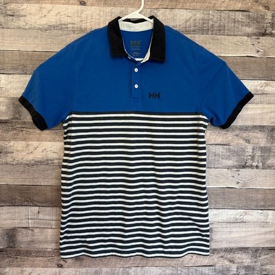Helly Hansen Mens Fjord Technical Polo Shirt Large Blue Performance Outdoors