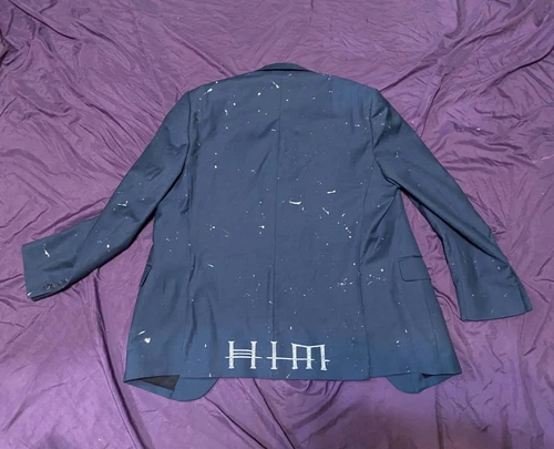 BAM Margera Custom Blazer Jacket HIM ville valo Haggard 43R L jackass goth - product listing photo