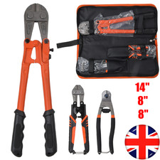 3 Piece Heavy Duty Bolt Cutters Wire Cable Chain Croppers Carbon Steel UK