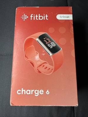 Fitbit Charge 6 Bluetooth Activity Tracker - Champagne Gold Case / Coral Band