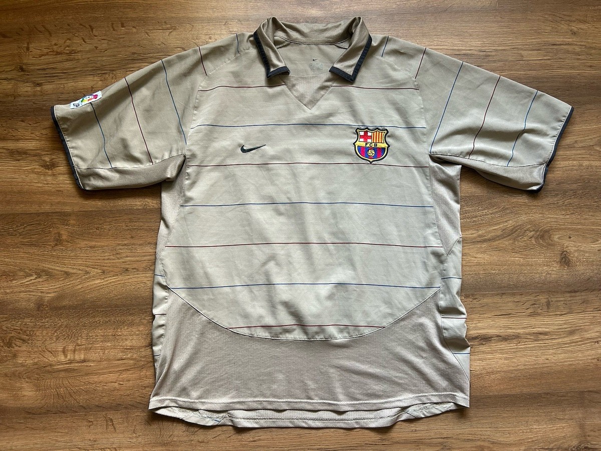 BARCELONA SPAIN 2003/2004 AWAY FOOTBALL SHIRT JERSEY NIKE #12