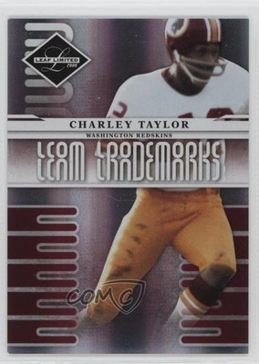 2008 Leaf Limited Team Trademarks Holofoil /100 Charley Taylor #T-19 HOF 0q3
