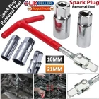 Spark Plug Removal Tool Flexible Spanner Socket 16mm/21mm T-Bar T-Handle 4-17 UK
