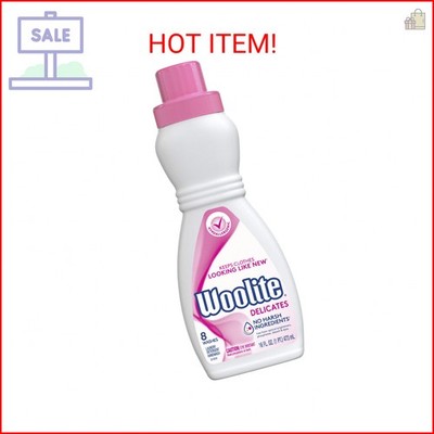 Woolite Delicates Hypoallergenic Liquid Laundry Detergent, 8 Loads, 16oz, Hand &