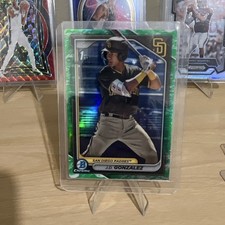 Topps Bowman Chrome 1st Green Refractor #BCP-111 J.D. Gonzalez Padres 2024