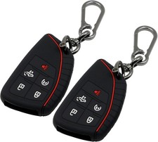 2Pack Silicone Key Fob Cover for 2022-2025 2026 Chevy Silverado 1500 GMC Sierra