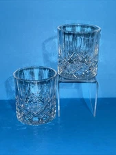2 Viski Admiral Lead Free Crystal Tumblers 10oz Premium Rocks Glasses