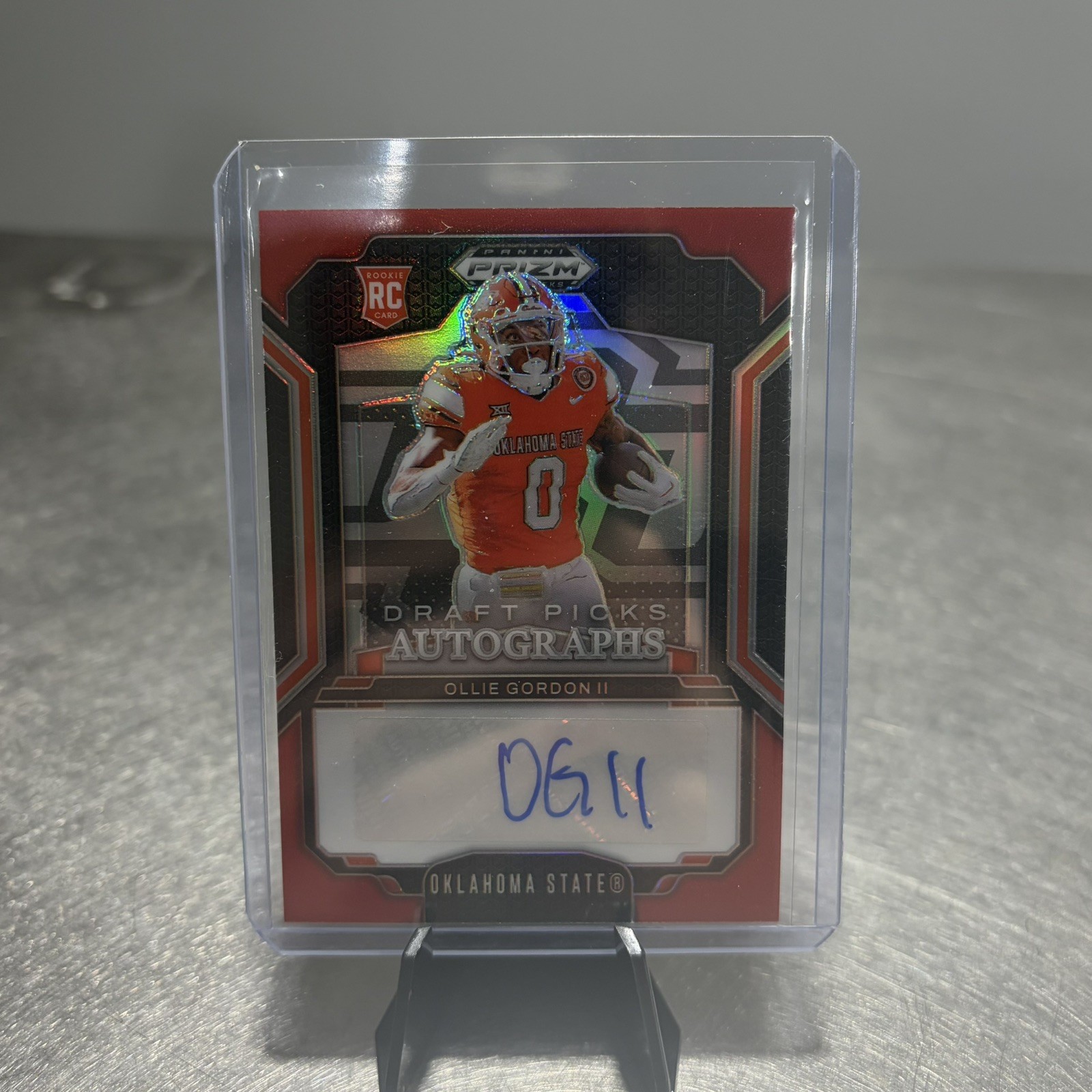 Ollie Gordon Panini Certified Freshman Fabric Signatures #OGN Red Mirror