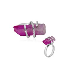 Cavill Damen Ring Sterlingsilber Mehrfarbiger Quarz 29X20Mm Modern- Echtschmuck
