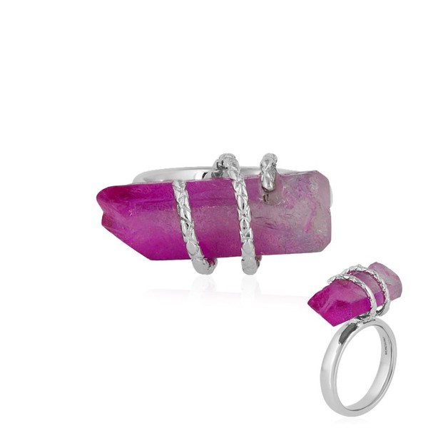 Cavill Damen Ring Sterlingsilber Mehrfarbiger Quarz 29X20Mm Modern- Echtschmuck-image