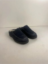 Rockport Navy Suede Slip-On Fleece Lined Rubber Sole Clog Slipper Size 5M