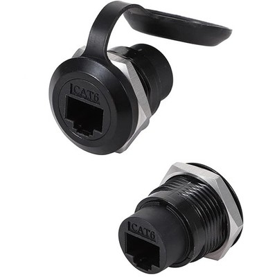 PENGLIN 2 STÜCK RJ45 CAT6 Einbaustecker, CAT6 8P8C Ethernet LAN Durchgangskabel