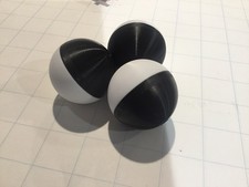 3 K'NEX Balls Black White Big Ball Factory Replacement Parts KNEX (Made In USA)