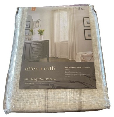 Allen + Roth Ryder 50'' x 84'' Rod Pocket Back Tab Panel {B4}