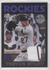 2021 Topps 1986 Topps Baseball Relics Black 84/199 Trevor Story #86R-TS 00g3
