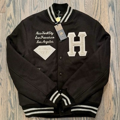 Golden Bear Made USA Varsity Jacket HUF x Diamond Supply Letterman Size L NWT