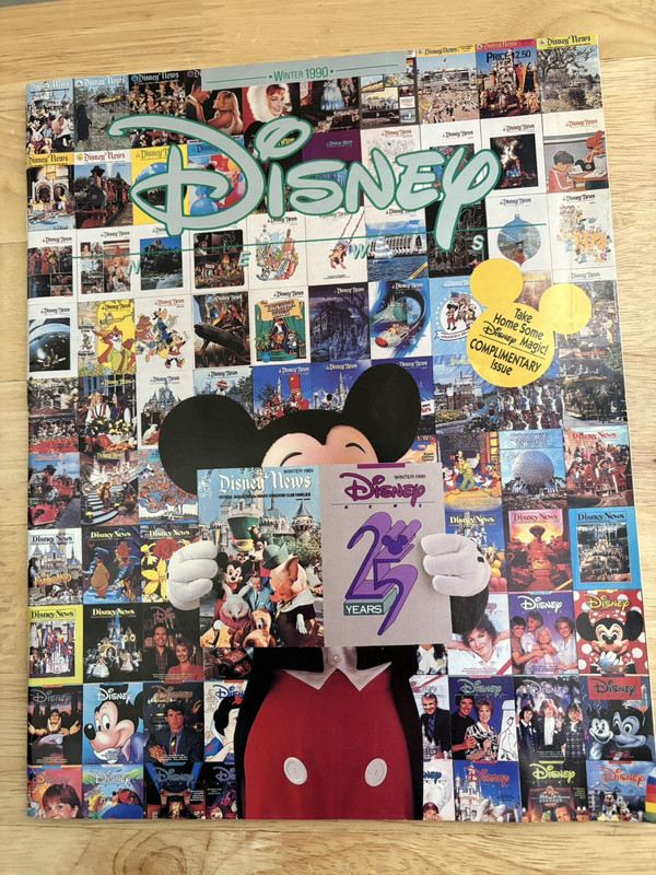Disney News Disneyland Magazine Winter 1990 25th Anniversary Mickey Mouse