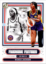 Rickea Jackson Press Proof ( 2025 Donruss WNBA #8 Franchise Features LA Sparks )