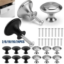 2/8/24PCS Stainless Steel Door Knobs Cabinet Handles Cupboard Drawer Kitchen DIY