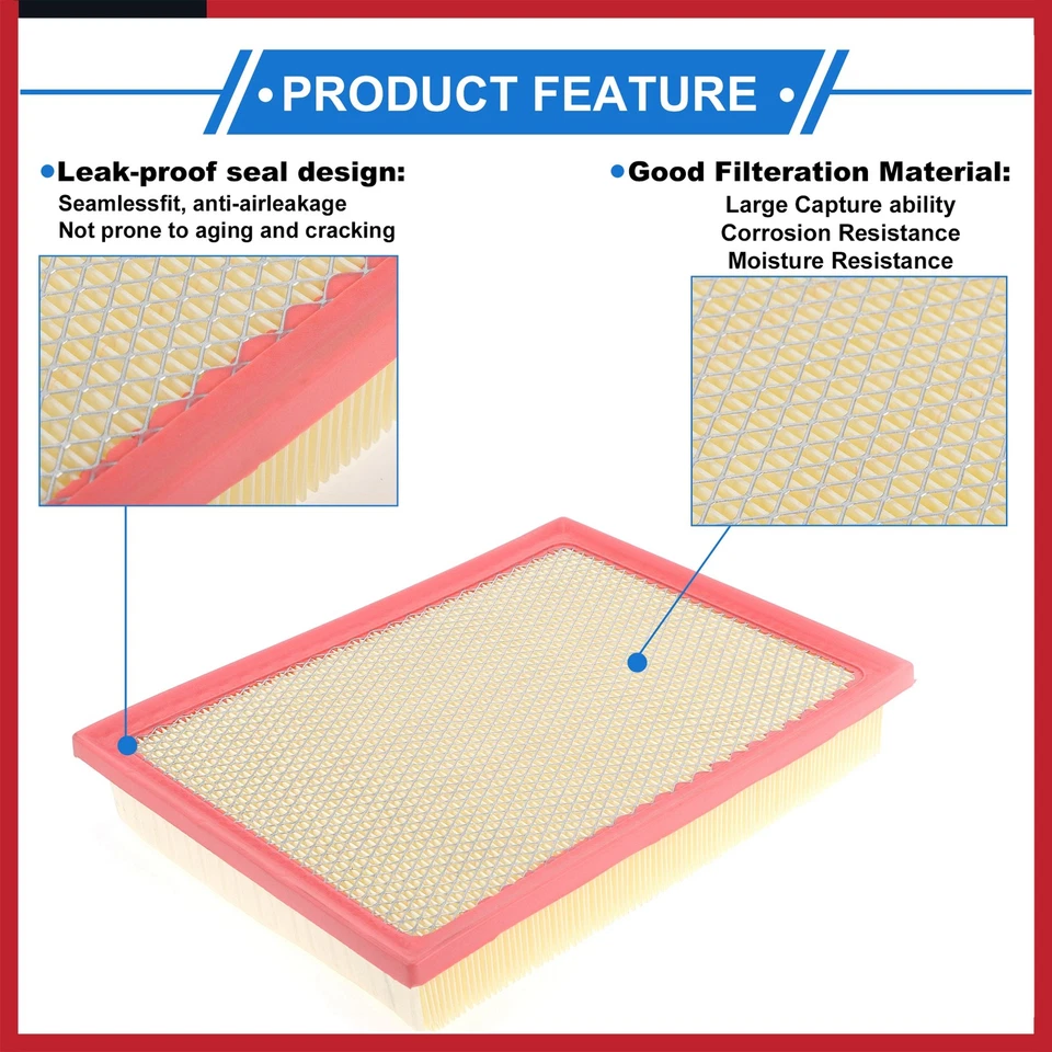 Car Engine Air Filter 178010L040 for Toyota Hilux 2016-2022 1 Pcs Long life - Image 4 of 4