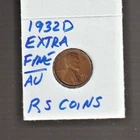 1932D   XF/AU  LINCOLN  CENT ~  HIGHER GRADE **EXTRA FINE** #35R free ship