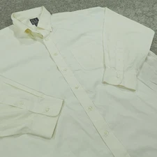 Jos A Bank Shirt Men's 18 34 Button Down Regular Fit Traveler Yellow