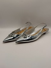 Sam Edelman Womens Aggie Silver Pointy Toe Slingback Pump Sz 9