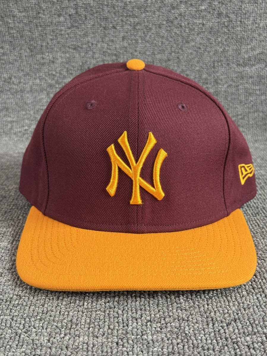 New Era 9FIFTY New York Yankees Maroon Gold Snapback Cap Hat