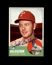 Jack Baldschun Signed 1963 Topps Philadelphia Phillies Autograph