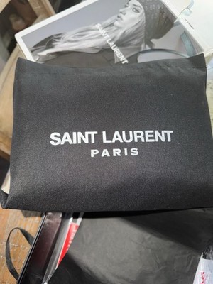 Saint Laurent Black Quilted Envelope Shoulder Bag Gold Chain Strap w/ Dust Bag