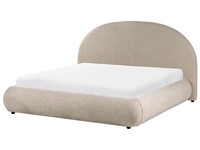 Polsterbett Mit Stauraum Stoff Taupe 160 X 200 Cm Modernes Design Grasse