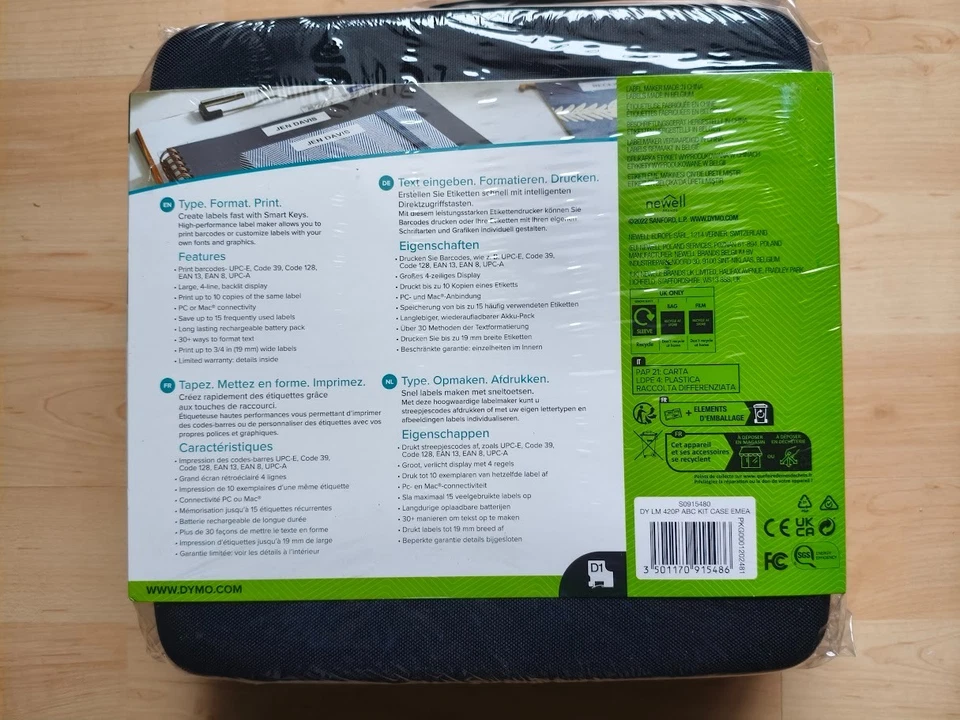 DYMO LabelManager 420P Set Beschriftungsgerät schwarz im Koffer -NEU- - Bild 2 von 4