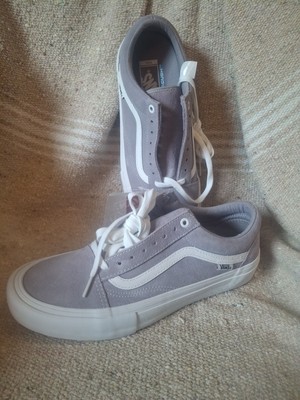 Vans Old School Pro Lilac Gray/ True White Men's Size 10