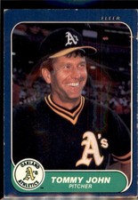 1986 Fleer #422 Tommy John