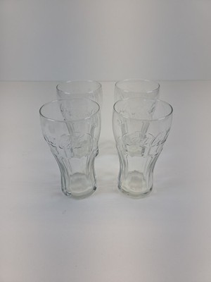 4 - Vintage Libby Coca-Cola Coke Clear 16oz Glass Thick Heavy Glass