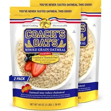 COACH'S OATS Whole Grain Oatmeal (48 oz) Pack of 2 | 48 Ounce (Pack 2) 