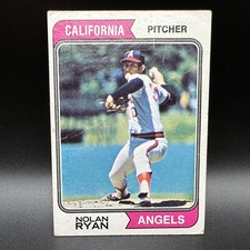 1974 NOLAN RYAN TOPPS #20 VINTAGE BASEBALL CARD, CALIFORNIA ANGELS - HOF