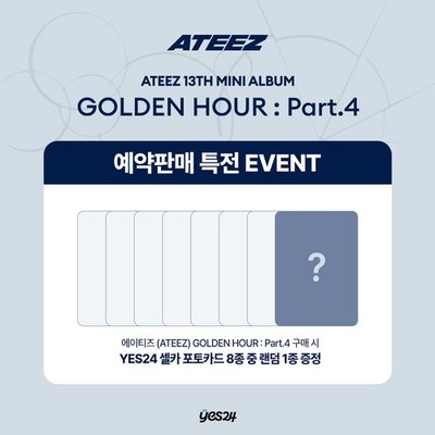 ATEEZ GOLDEN HOUR PART 4 YES24 POB PRE-ORDER PHOTOCARD ONLY