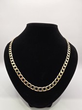 9ct Gold Flat Curb Chain Necklace 21.5 Inch - 6.3mm width - Heavy 28.51g
